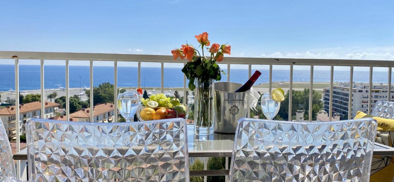 Panoramic Sea View - Air-Conditioning - Balcony - Tramway - 2 Bedrooms - Wifi - Fully Equipped Kitchen Niza Exterior foto